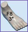 moldf8- 3-inch Foot Mold (top and bottom) for a 3 inch(7.62 cm) face.
