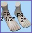 moldf9- 2 inch(5.08 cm) and 1 3/4 inch(4.445 cm) Hand Mold (front and back) used with a 2 inch(5.08 cm) to a 3 inch(7.62 cm) face.
